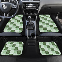 Sage Green Manta Ray Hawaiian Quilt Motif Car Mats