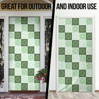 Sage Green Manta Ray Hawaiian Quilt Motif Door Cover