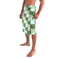 Sage Green Manta Ray Hawaiian Quilt Motif Lavalava