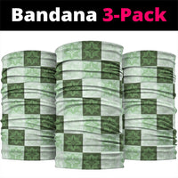 Sage Green Manta Ray Hawaiian Quilt Motif Neck Gaiter