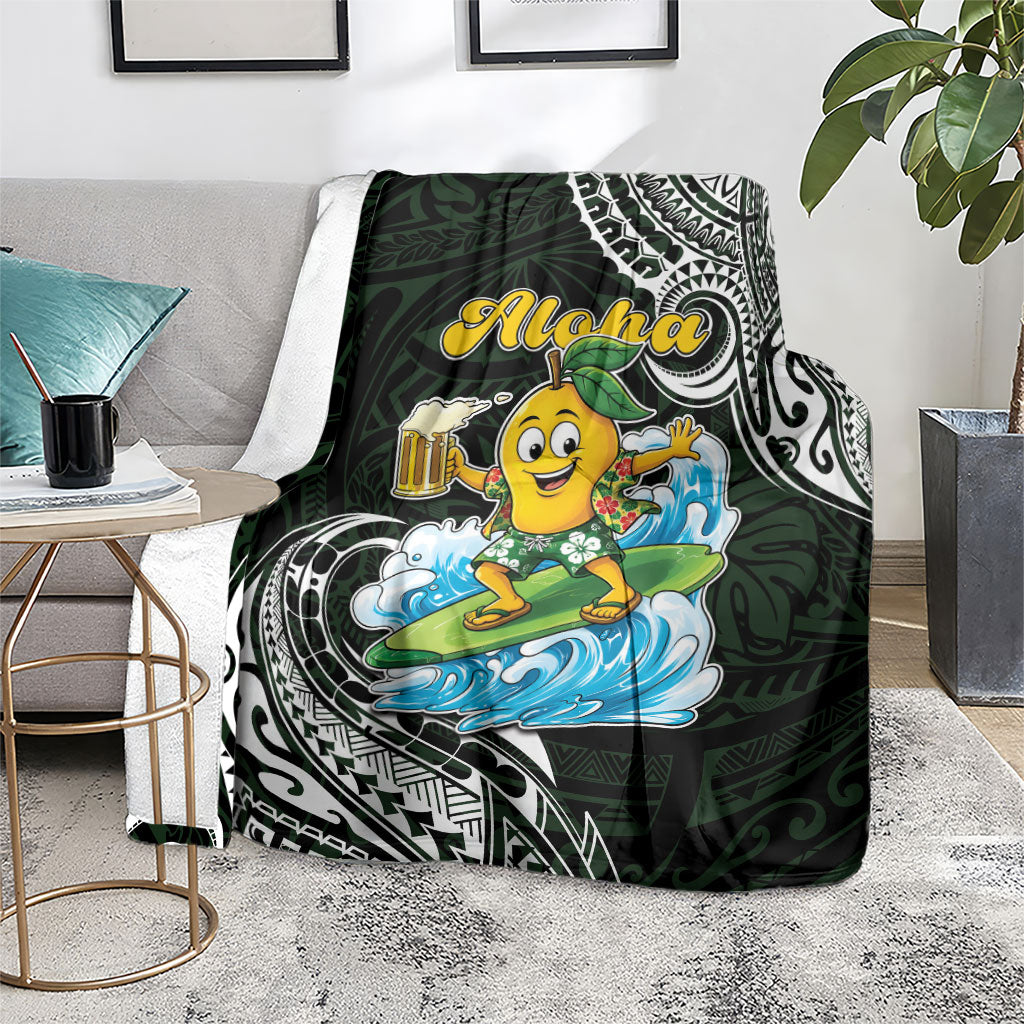 Aloha Hawaii Mango Surfing Blanket Polynesian Style
