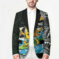 Aloha Hawaii Mango Surfing Blazer Polynesian Style