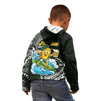 Aloha Hawaii Mango Surfing Kid Hoodie Polynesian Style