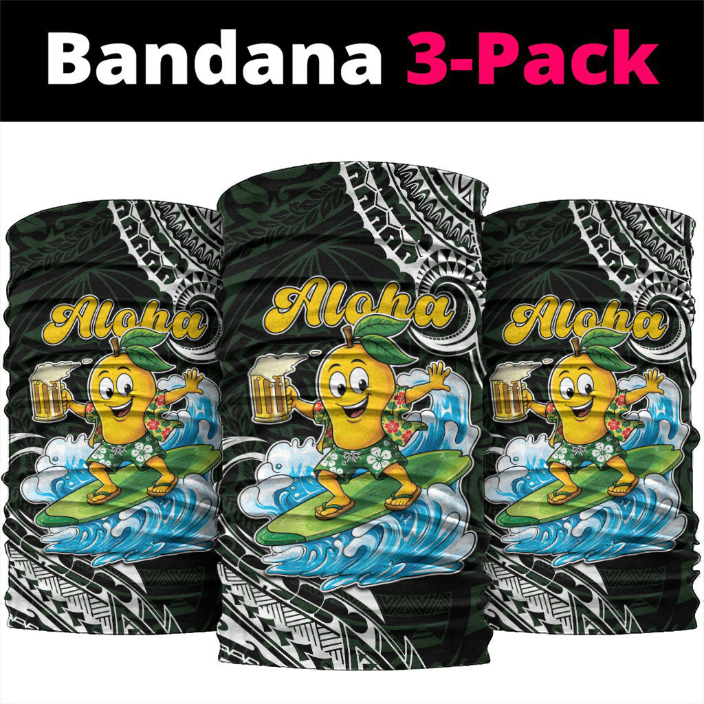 Aloha Hawaii Mango Surfing Neck Gaiter Polynesian Style