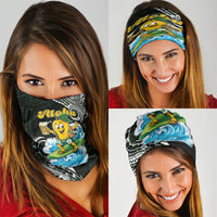 Aloha Hawaii Mango Surfing Neck Gaiter Polynesian Style