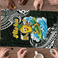 Aloha Hawaii Mango Surfing Puzzle Polynesian Style