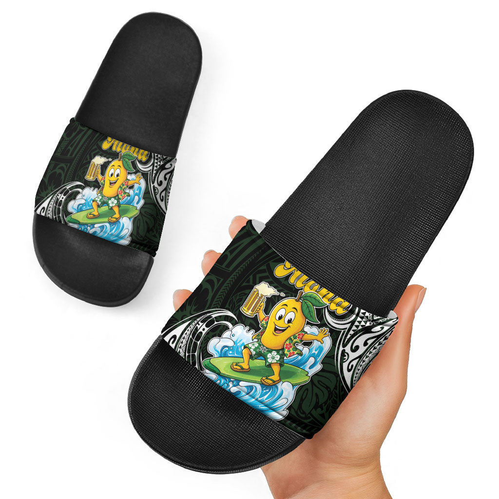 Aloha Hawaii Mango Surfing Slide Sandals Polynesian Style