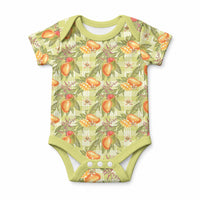 Vintage Hawaii Mango Baby Onesie Yellow Green Hawaiian Palaka LT05 Green - Polynesian Pride