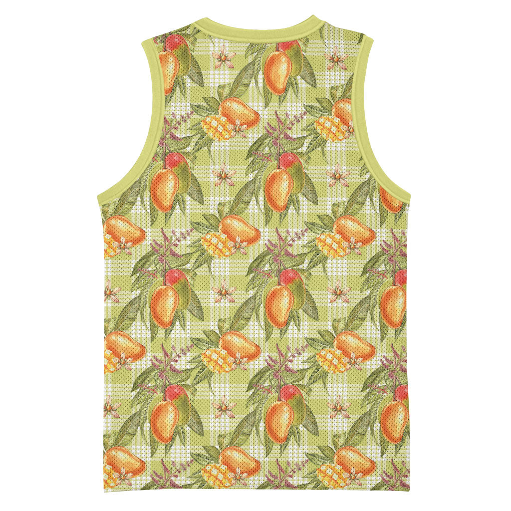 Vintage Hawaii Mango Basketball Jersey Yellow Green Hawaiian Palaka