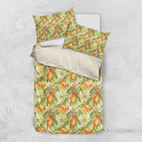 Vintage Hawaii Mango Bedding Set Yellow Green Hawaiian Palaka