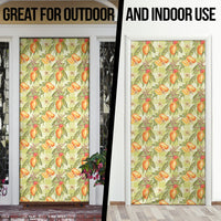 Vintage Hawaii Mango Door Cover Yellow Green Hawaiian Palaka