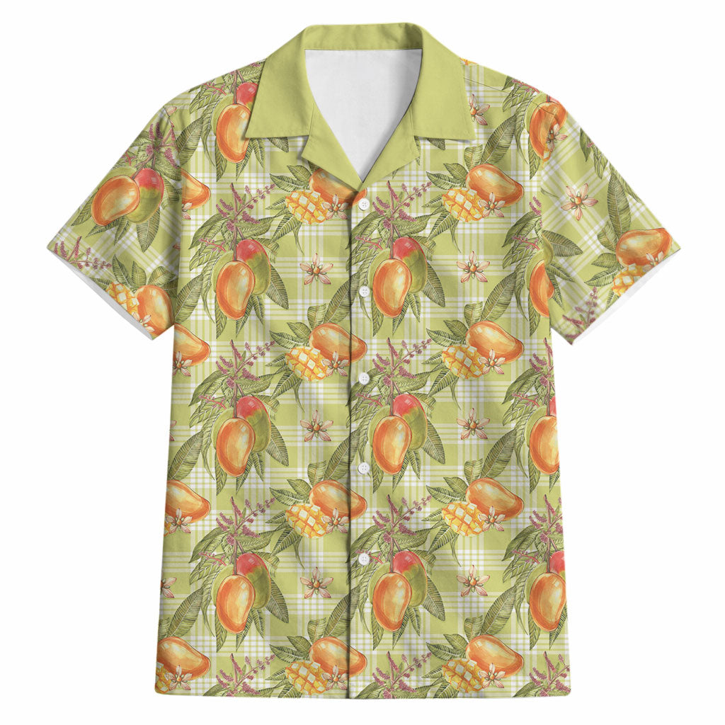 Vintage Hawaii Mango Hawaiian Shirt Yellow Green Hawaiian Palaka