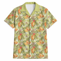 Vintage Hawaii Mango Hawaiian Shirt Yellow Green Hawaiian Palaka