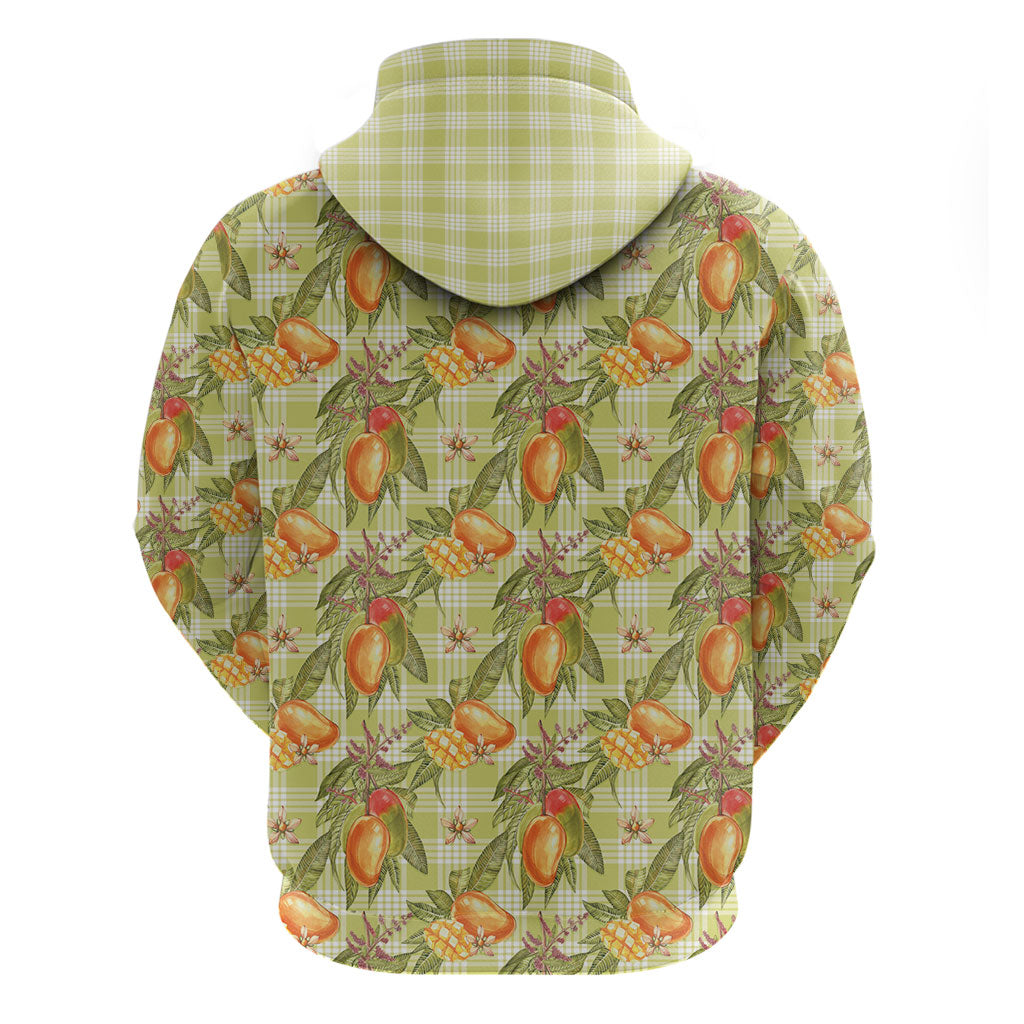 Vintage Hawaii Mango Hoodie Yellow Green Hawaiian Palaka