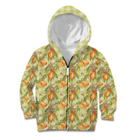 Vintage Hawaii Mango Kid Hoodie Yellow Green Hawaiian Palaka