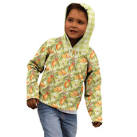 Vintage Hawaii Mango Kid Hoodie Yellow Green Hawaiian Palaka