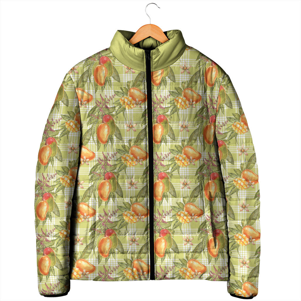 Vintage Hawaii Mango Padded Jacket Yellow Green Hawaiian Palaka