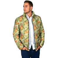 Vintage Hawaii Mango Padded Jacket Yellow Green Hawaiian Palaka