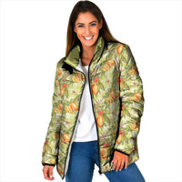 Vintage Hawaii Mango Padded Jacket Yellow Green Hawaiian Palaka