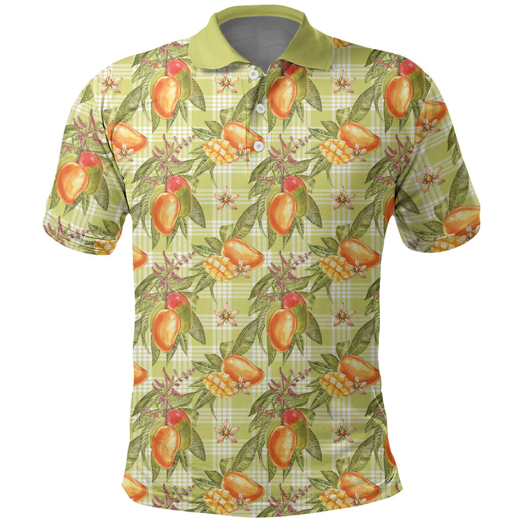 Vintage Hawaii Mango Polo Shirt Yellow Green Hawaiian Palaka
