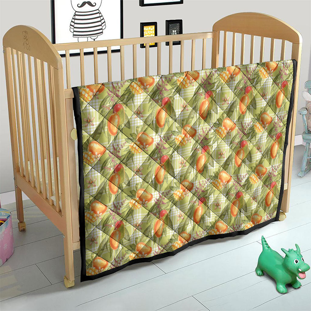 Vintage Hawaii Mango Quilt Yellow Green Hawaiian Palaka