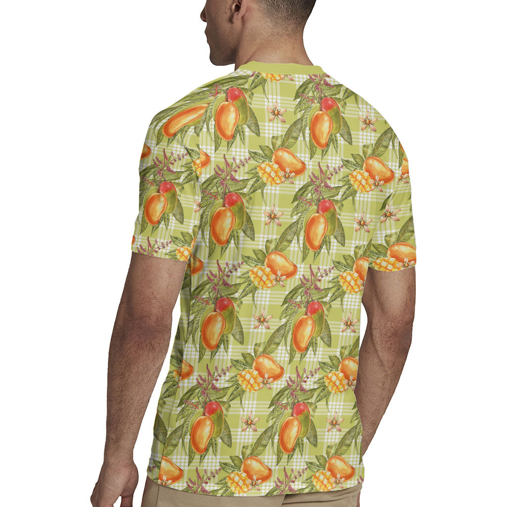 Vintage Hawaii Mango Rugby Jersey Yellow Green Hawaiian Palaka