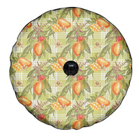 Vintage Hawaii Mango Spare Tire Cover Yellow Green Hawaiian Palaka