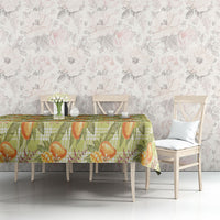 Vintage Hawaii Mango Tablecloth Yellow Green Hawaiian Palaka