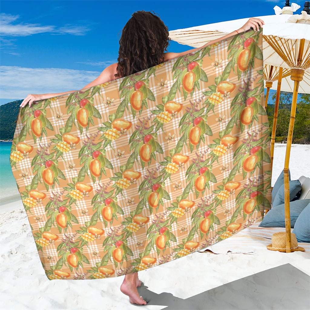 Vintage Hawaii Mango Sarong Coral Hawaiian Palaka