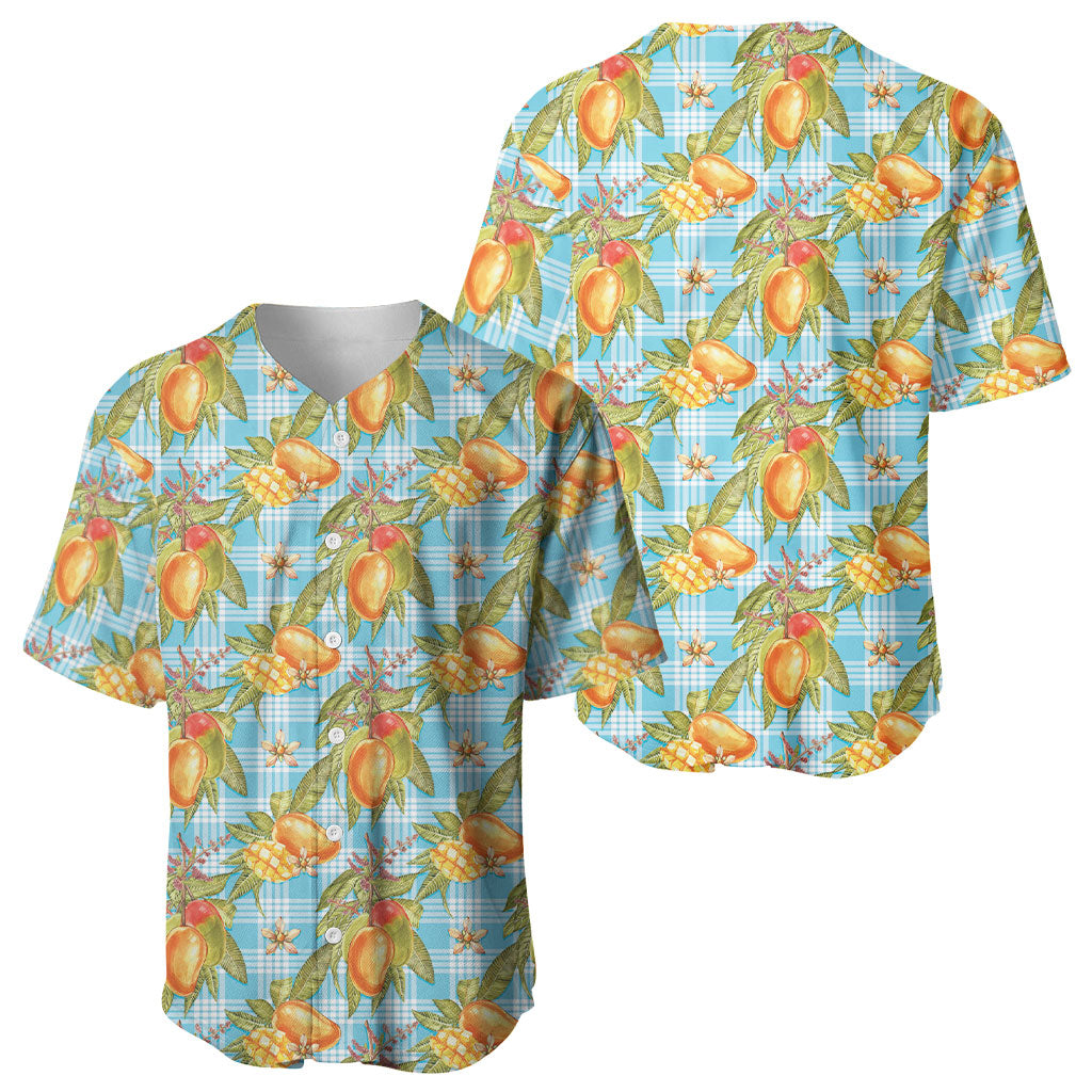 Vintage Hawaii Mango Baseball Jersey Blue Hawaiian Palaka