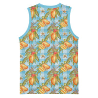 Vintage Hawaii Mango Basketball Jersey Blue Hawaiian Palaka