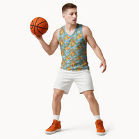 Vintage Hawaii Mango Basketball Jersey Blue Hawaiian Palaka