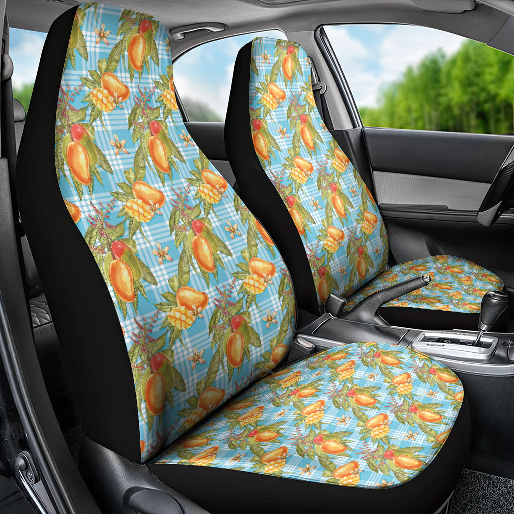 Vintage Hawaii Mango Car Seat Cover Blue Hawaiian Palaka