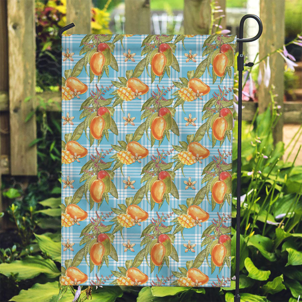 Vintage Hawaii Mango Garden Flag Blue Hawaiian Palaka