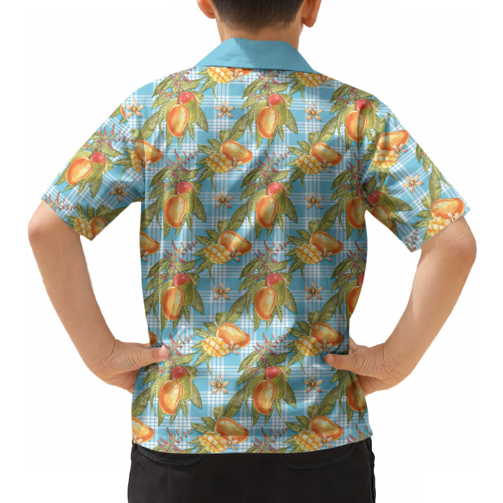Vintage Hawaii Mango Hawaiian Shirt Blue Hawaiian Palaka