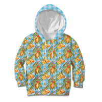 Vintage Hawaii Mango Kid Hoodie Blue Hawaiian Palaka