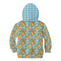 Vintage Hawaii Mango Kid Hoodie Blue Hawaiian Palaka