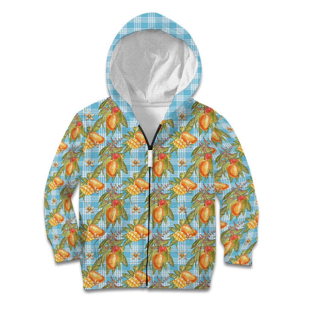 Vintage Hawaii Mango Kid Hoodie Blue Hawaiian Palaka