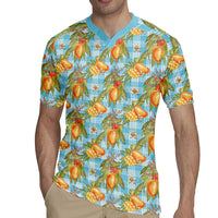 Vintage Hawaii Mango Rugby Jersey Blue Hawaiian Palaka