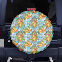 Vintage Hawaii Mango Spare Tire Cover Blue Hawaiian Palaka