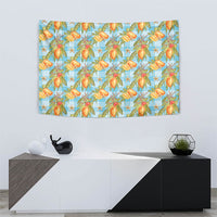 Vintage Hawaii Mango Tapestry Blue Hawaiian Palaka