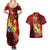 Personalized Tonga Couples Matching Summer Maxi Dress and Hawaiian Shirt Coat Of Arms Tongatapu With Ngatu Pattern LT05 - Polynesian Pride