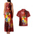 Personalized Tonga Couples Matching Tank Maxi Dress and Hawaiian Shirt Coat Of Arms Tongatapu With Ngatu Pattern LT05 - Polynesian Pride