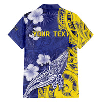 Personalised Nauru 92nd Anniversary Of Angam Family Matching Off Shoulder Short Dress and Hawaiian Shirt Polynesian Whale Pattern LT05 - Polynesian Pride