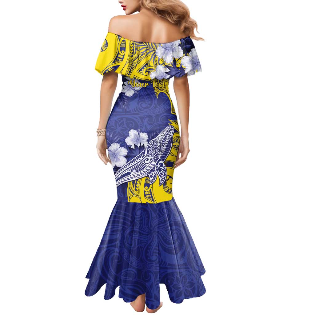 Personalised Nauru 92nd Anniversary Of Angam Mermaid Dress Polynesian Whale Pattern LT05 - Polynesian Pride