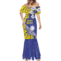 Personalised Nauru 92nd Anniversary Of Angam Mermaid Dress Polynesian Whale Pattern LT05 - Polynesian Pride