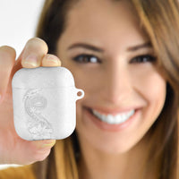 American Samoa White Sunday AirPods Case Polynesian Pattern With Tropical Flowers LT05 - Polynesian Pride