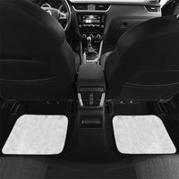 American Samoa White Sunday Car Mats Polynesian Pattern With Tropical Flowers LT05 Set 2pcs - Back White - Polynesian Pride