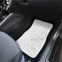American Samoa White Sunday Car Mats Polynesian Pattern With Tropical Flowers LT05 - Polynesian Pride