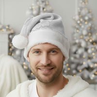 American Samoa White Sunday Christmas Santa Hat Polynesian Pattern With Tropical Flowers LT05 - Polynesian Pride